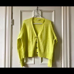 Yellow cardigan 100% cotton